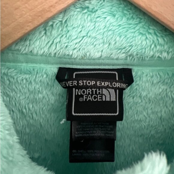 The North Face Mint Green Osito Full Zip Womens Soft Fleece Jacket Size XS - Picture 7 of 8